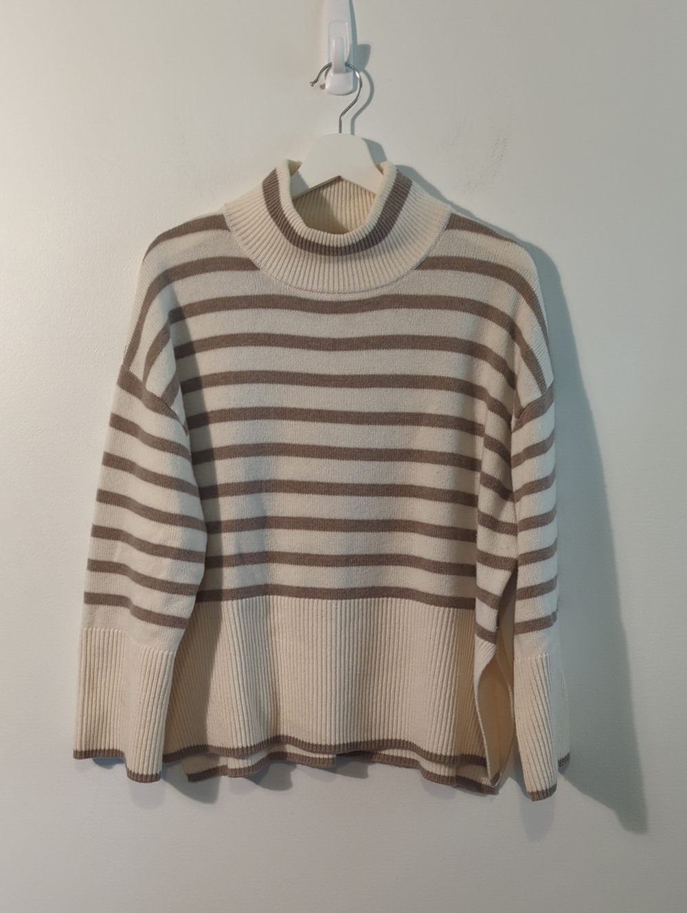 PUROTATTO cashmere & wool mock neck sweater - size large